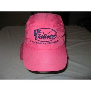 El Pescador Fishing Shop Cozumel Mexico Pink Sunblocking Hat Cap STB Headwear